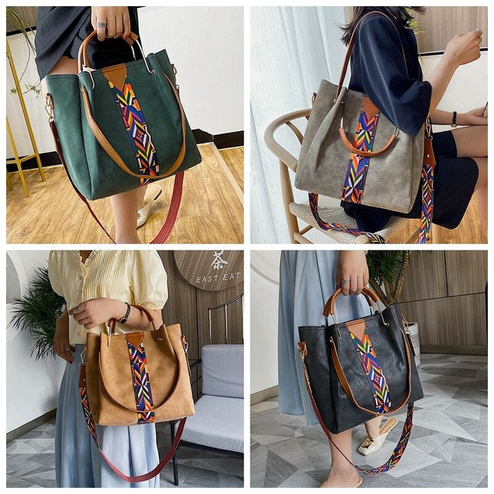Durable women's PU leather everyday carry tote, a stylish and practical shoulder bag for daily use.