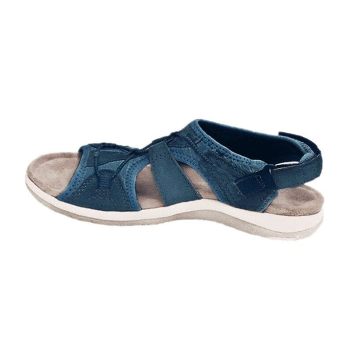 Black women's casual sporty sandals, easy to slip on and off for convenience