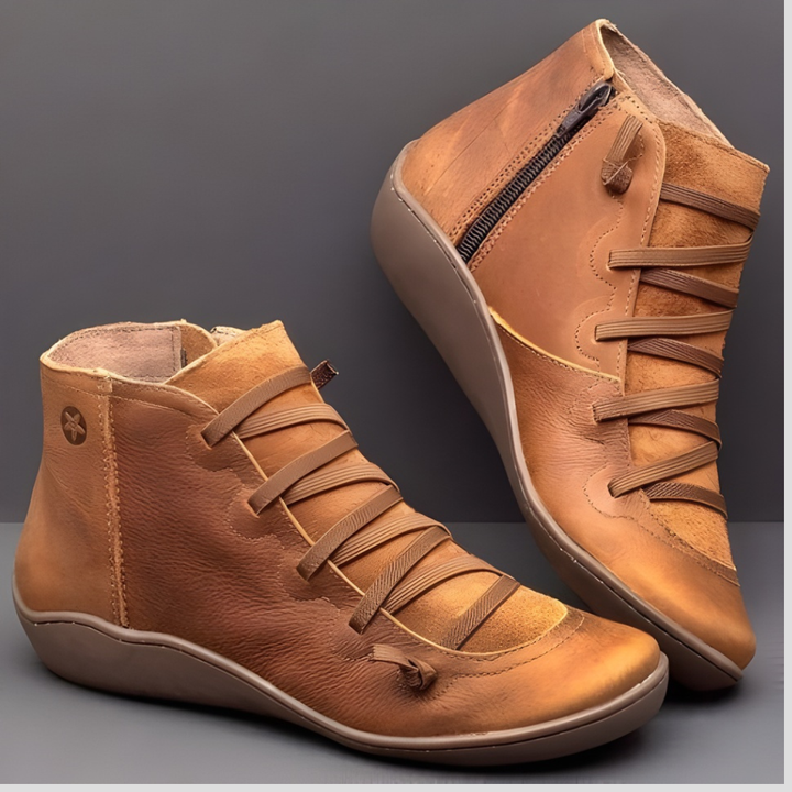 Women's stylish brown comfort shoes with supportive design, ideal for everyday wear and versatile outfits.