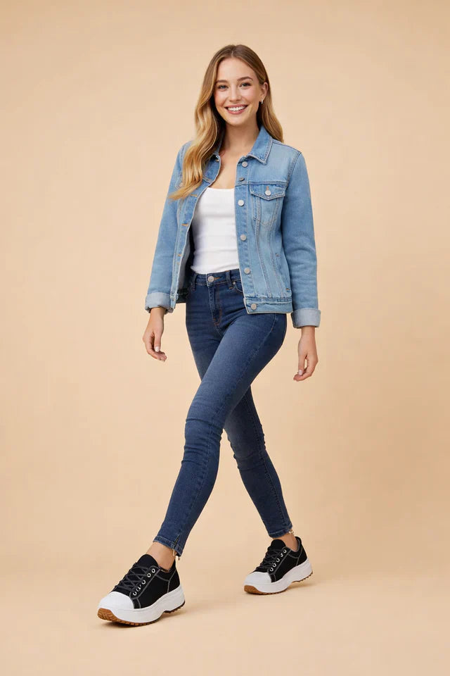 Women's white lace-up casual sneakers, offering daily comfort & stylish versatility for walking.