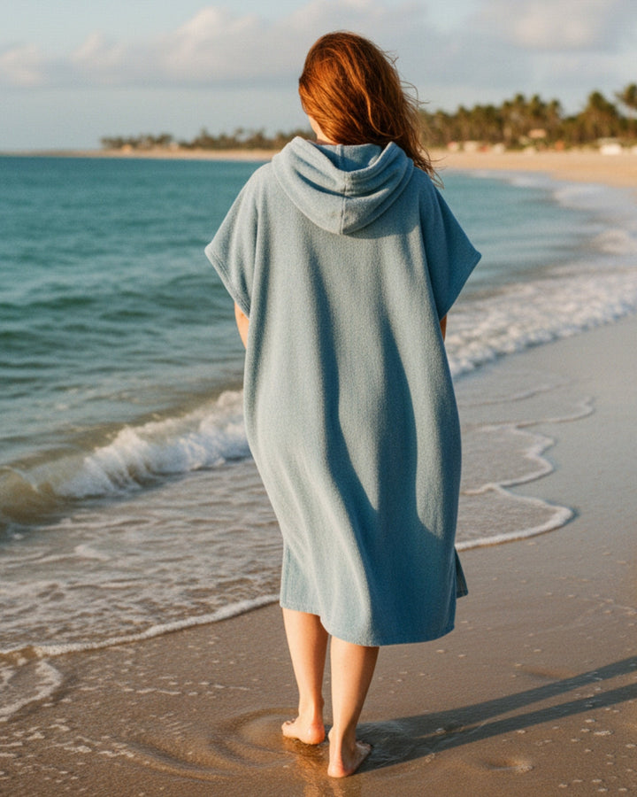 Elegant women's beach poncho dress, perfect for warm weather casual