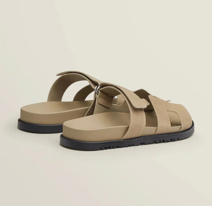 Front view of women's adjustable strap sandals, offering both comfort and a minimalist look.