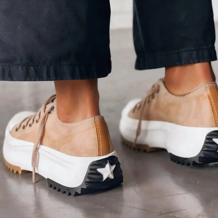 Pair of women's casual athletic shoes, orthopedic summer footwear, perfect for daily wear and activities