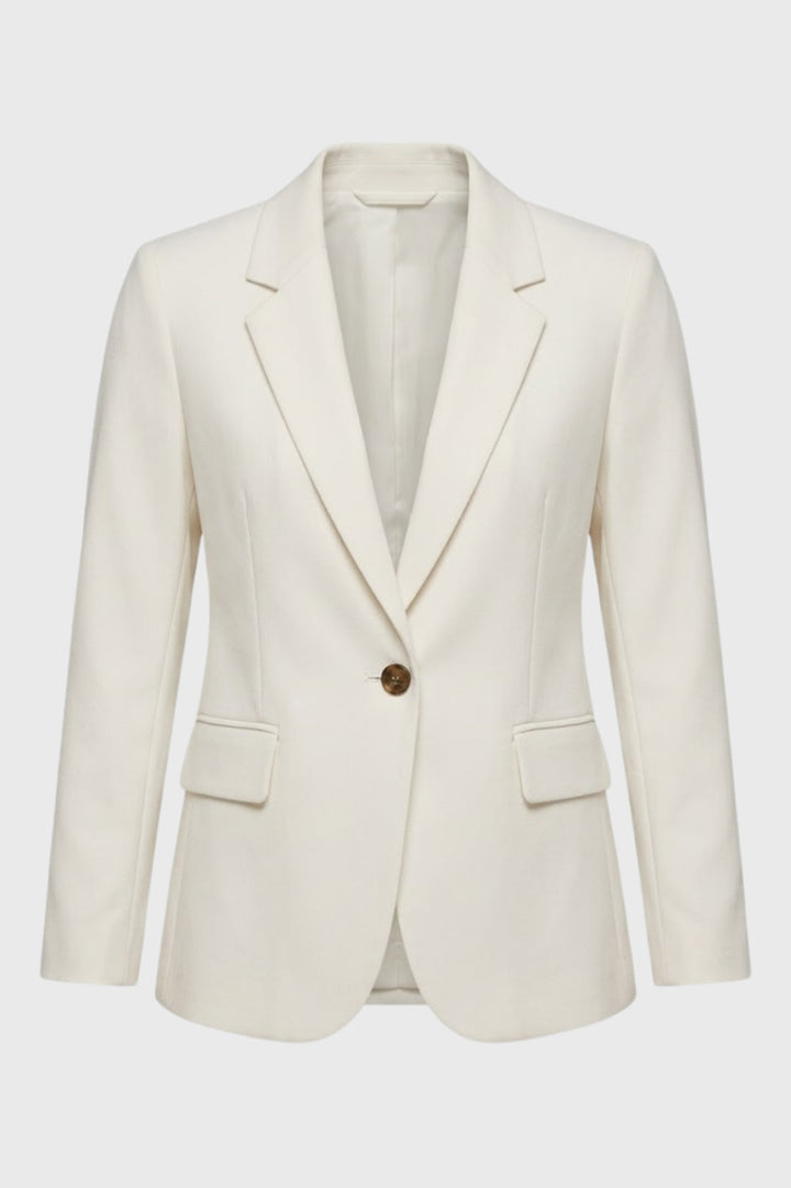 Women's tailored blazer in a chic, professional cut. Perfect smart casual outerwear for office or elegant events.