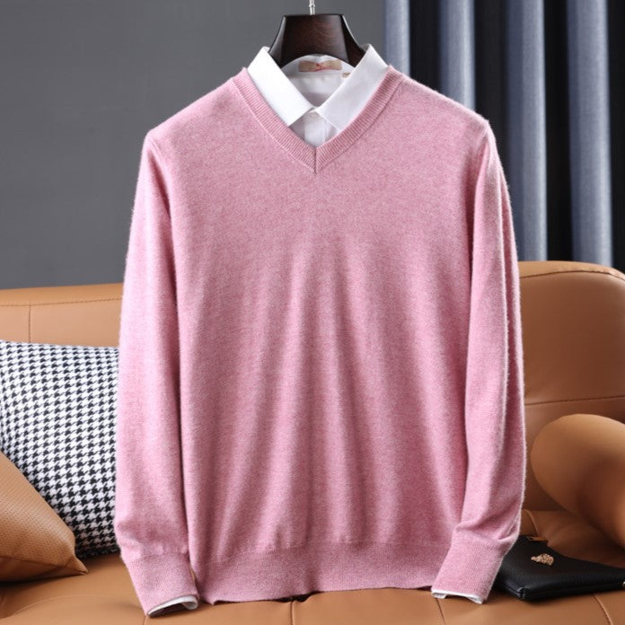 Women's ultra soft V-neck sweater. Perfectly fitted long sleeve knit top for comfort & style.