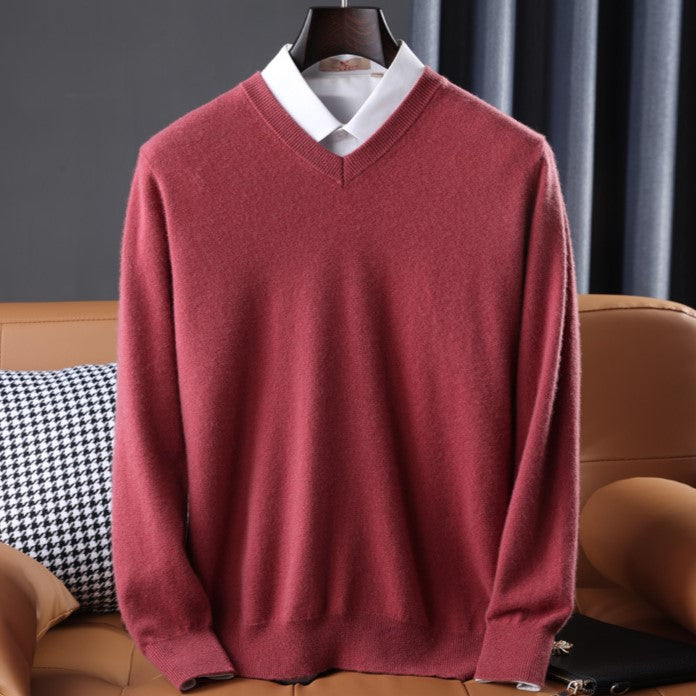 Elegant women's V-neck pullover, ideal for fall & winter fashion. Soft knit for everyday comfort.