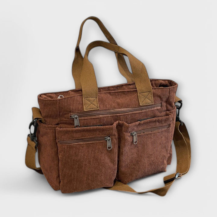 Tan women's shoulder tote bag, ideal for daily commutes, travel, and casual fashion