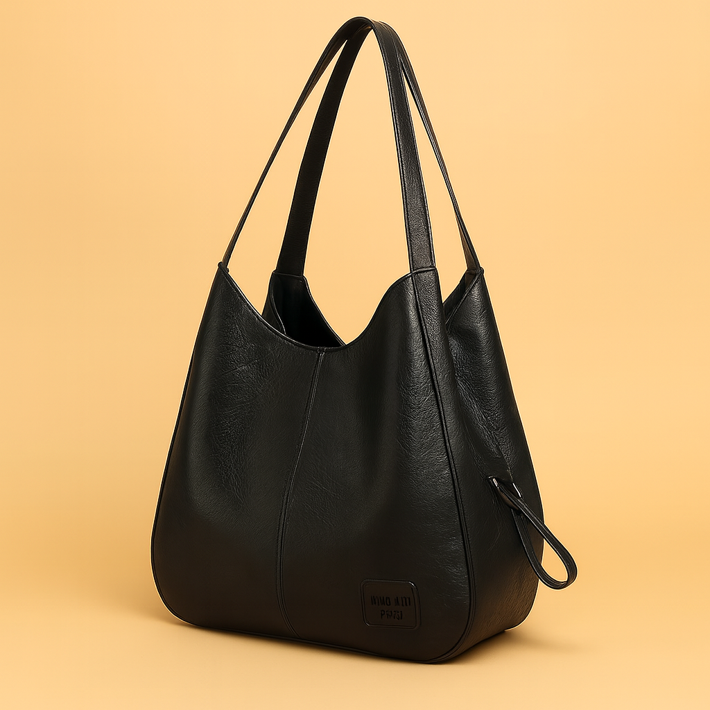Complete women's vintage faux leather handbag set: tote, crossbody, clutch, and matching wallet