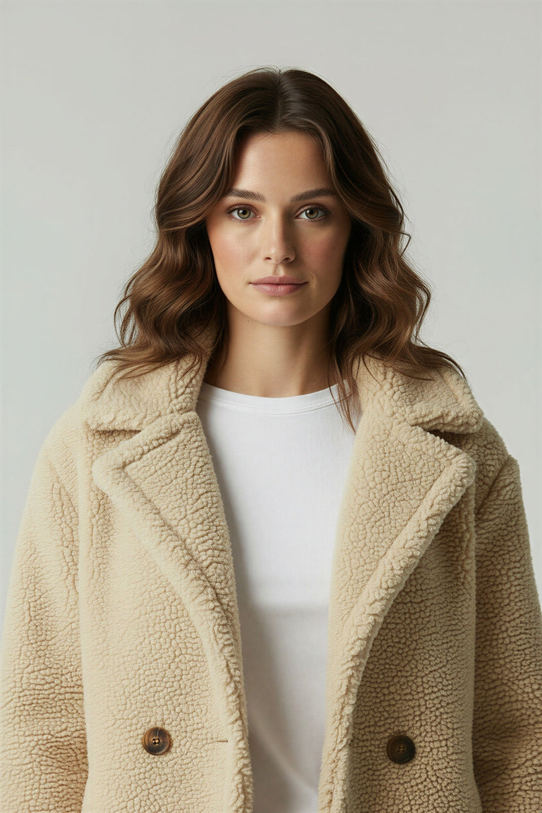 Women's warm oversized winter coat, cozy & stylish for everyday comfort in cold weather. Perfect outerwear.