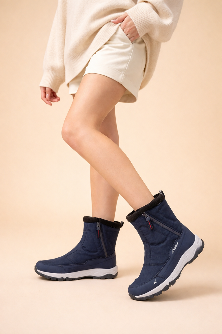 Women's cozy warm snow boots, waterproof & non-slip, designed for ultimate winter comfort & cold protection.