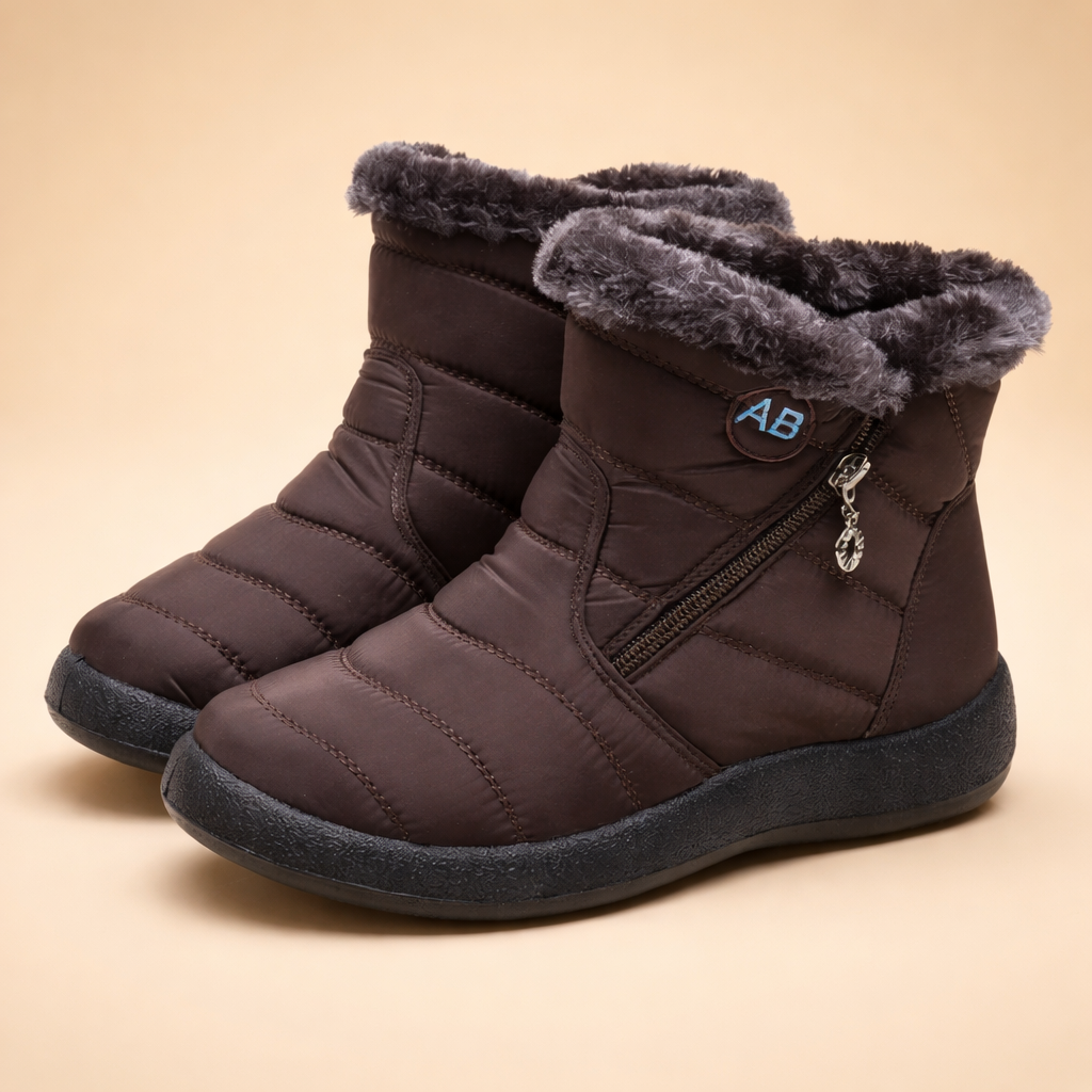Cozy women's warm winter ankle boots, comfortable slip-on design for ultimate warmth.
