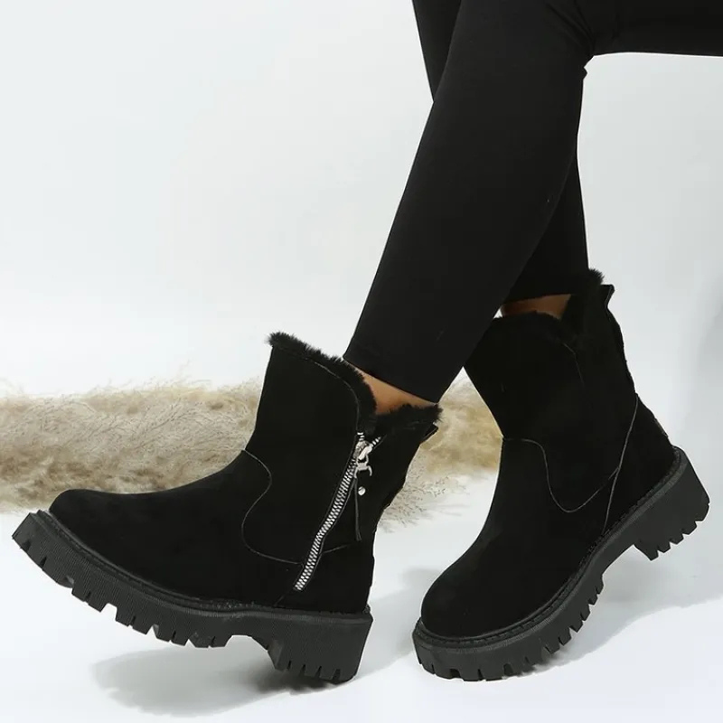 Stylish women's warm winter boots, perfect for cold weather, non-slip outsole