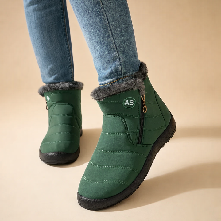 Comfortable women's zip-up winter boots, providing exceptional warmth and support as stylish cold weather ankle booties.