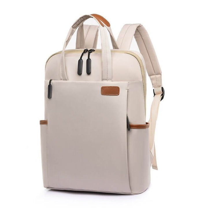 Essential women's water-resistant anti-theft travel backpack, offering security and style for daily use.