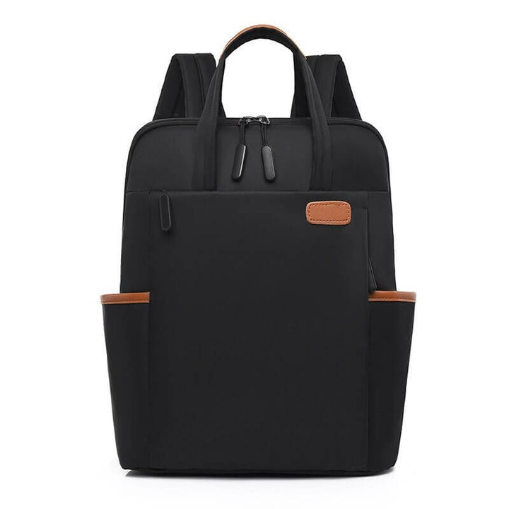 Stylish women's anti-theft travel backpack, water-resistant Oxford fabric, secure for daily commute & travel.