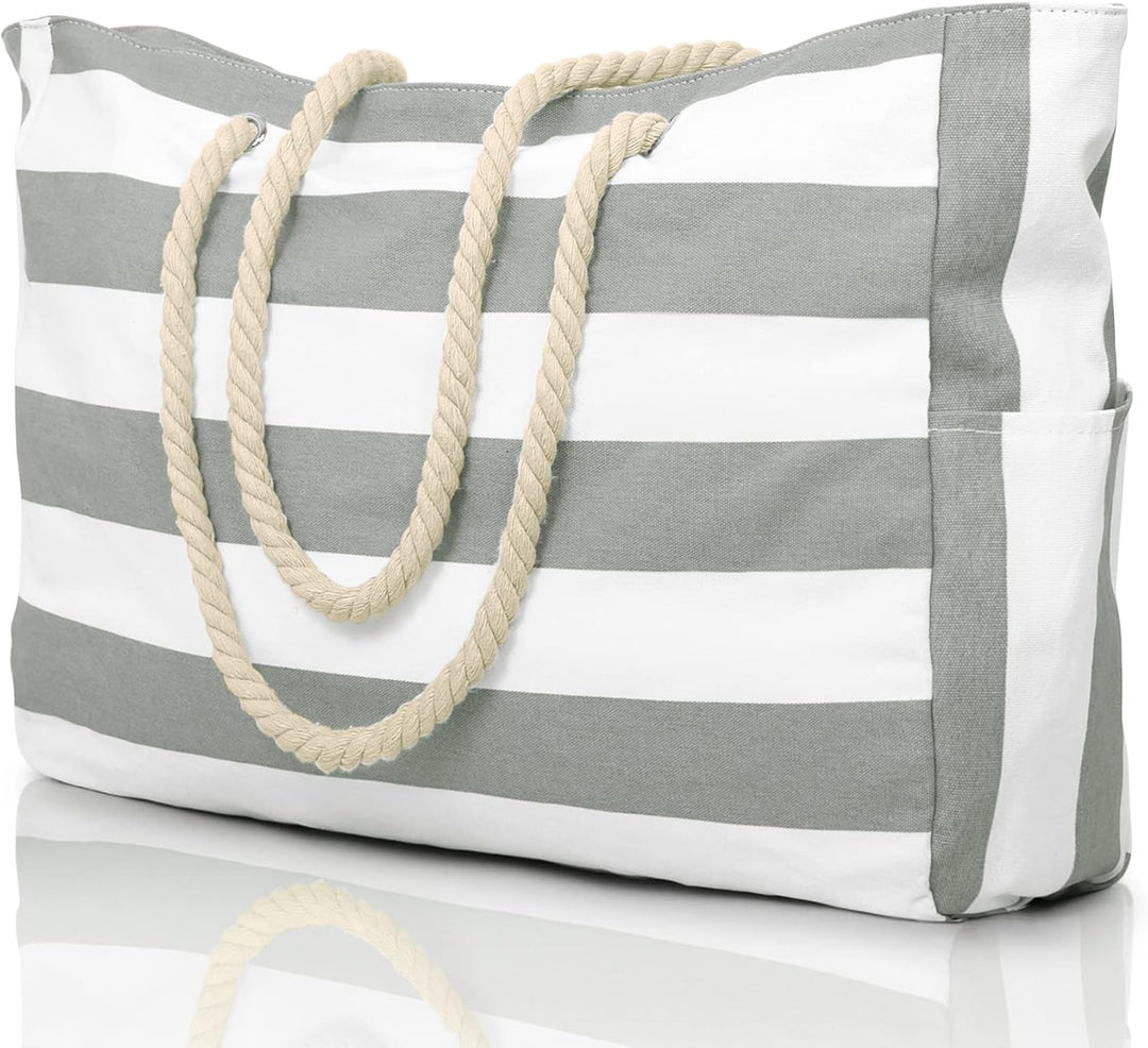 Practical sandproof beach bag for women, a summer essential accessory.