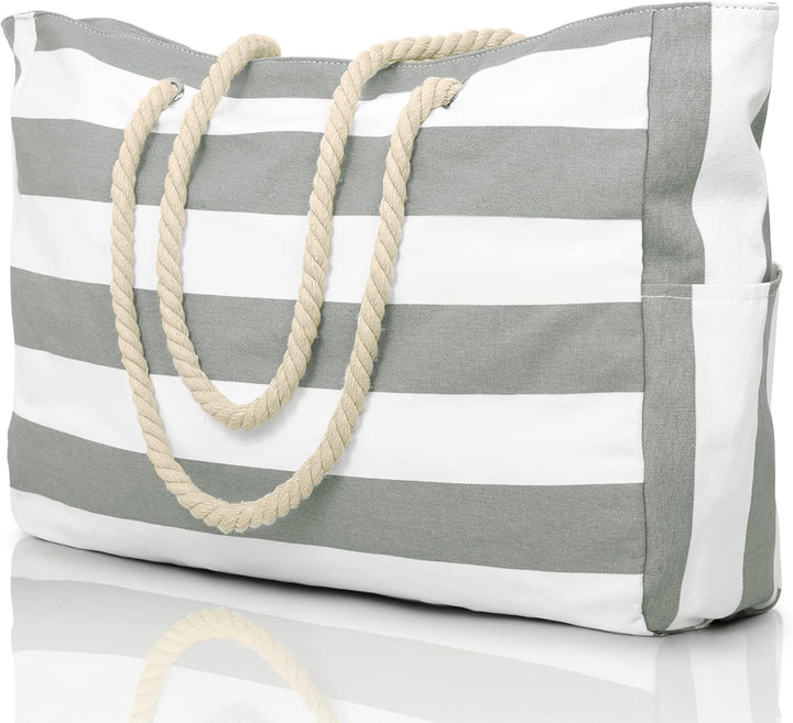 Practical sandproof beach bag for women, a summer essential accessory.