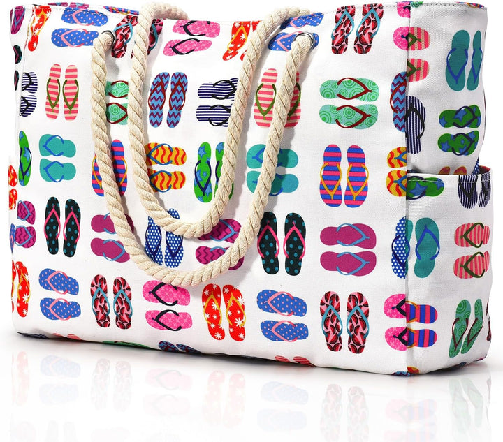 Spacious women's waterproof beach bag, perfect for all your summer essentials.