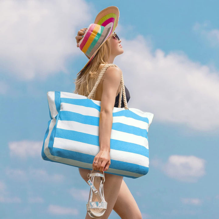 Durable women's waterproof beach tote, designed for lasting use.