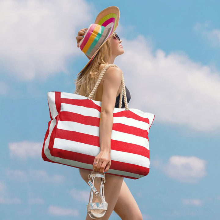Women's spacious waterproof travel bag, keeps clothes dry & sand-free.