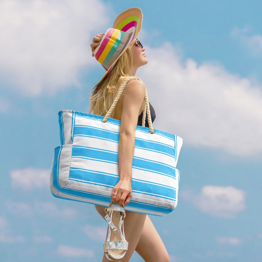 Stylish oversized waterproof women's travel bag, great for vacations.