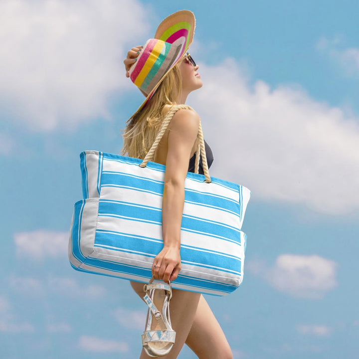 Stylish oversized waterproof women's travel bag, great for vacations.
