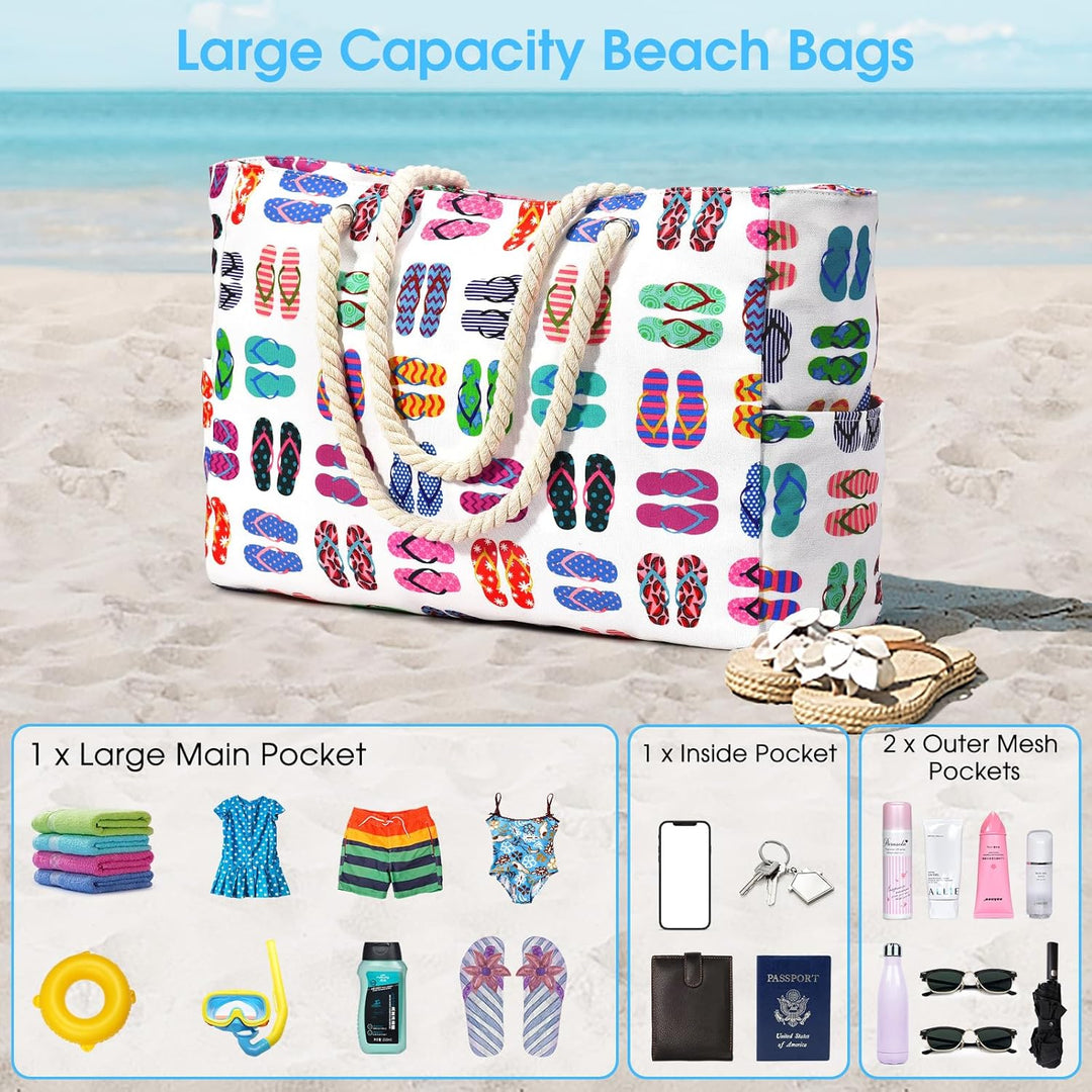 Essential women's summer tote, waterproof, sandproof, and durable.