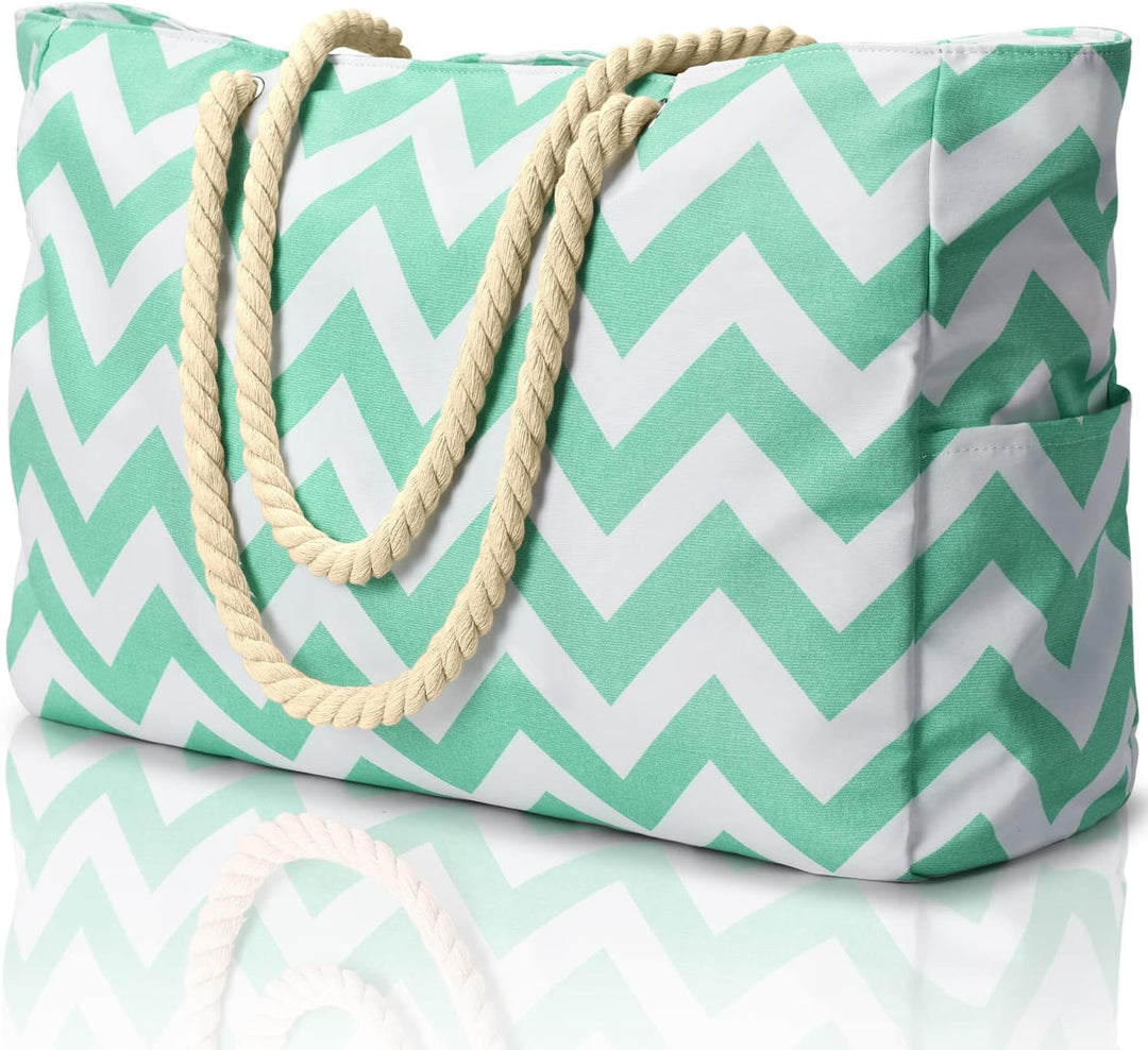 Women's summer accessory: large sandproof beach bag, fully waterproof.