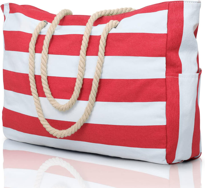 Large capacity women's beach tote, waterproof & sandproof, easy to carry.