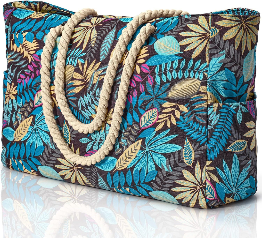 Fashionable women's oversized beach bag, sandproof & ready for summer.