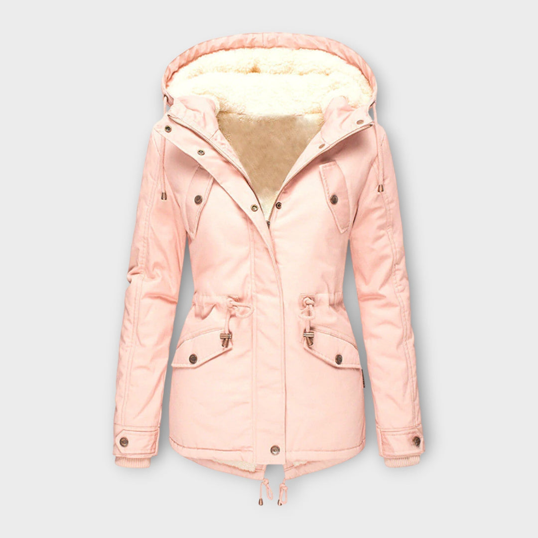 Women's durable waterproof winter jacket, fleece lined, perfect for outdoor activities