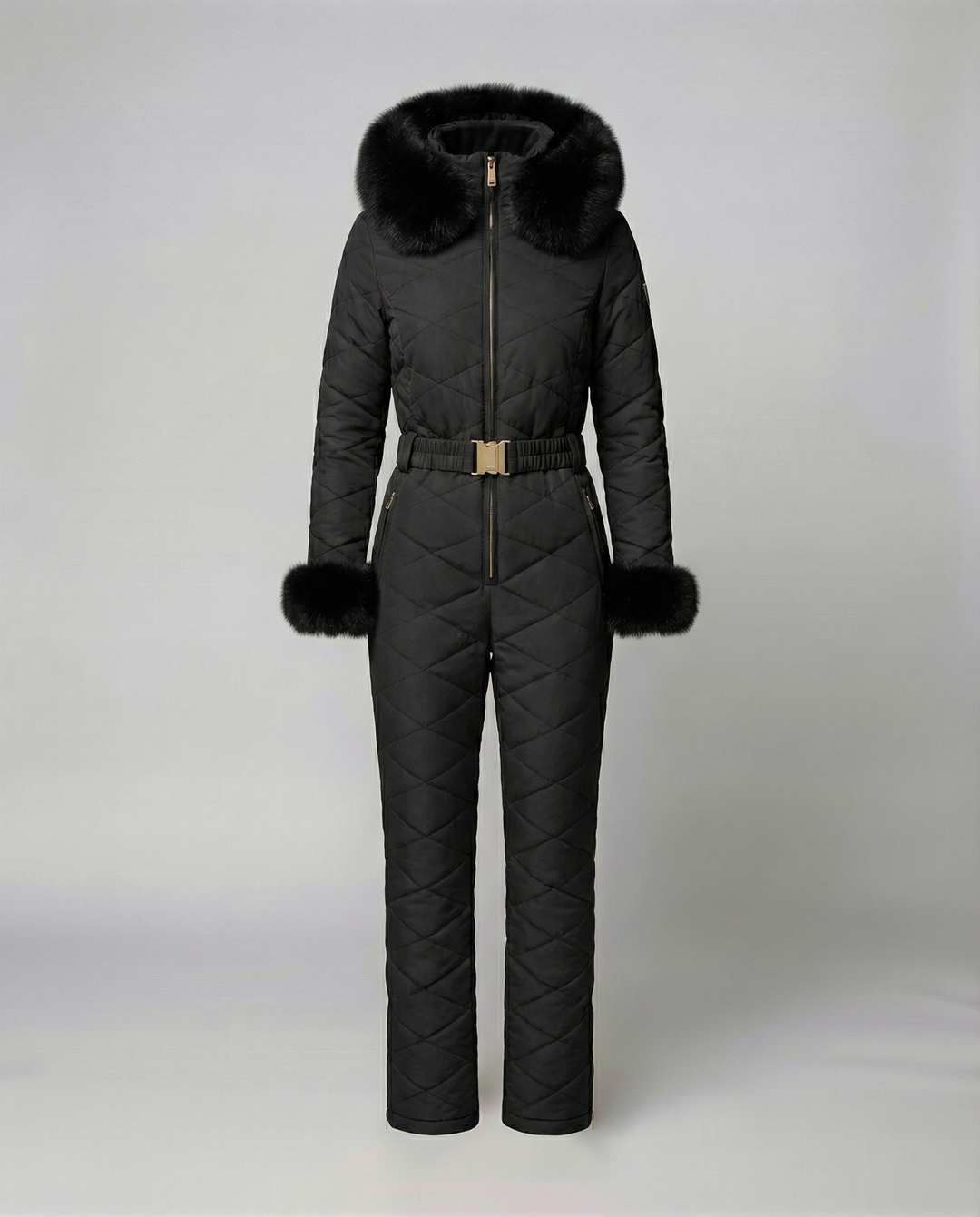 Empowering women's winter jumpsuit, ideal for snowboarding & outdoor activities. Weather-resistant for cold conditions.