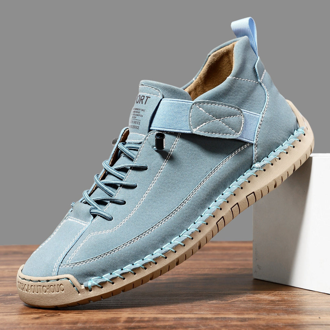 White lace-up casual platform sneakers for women, a comfortable and stylish footwear option.