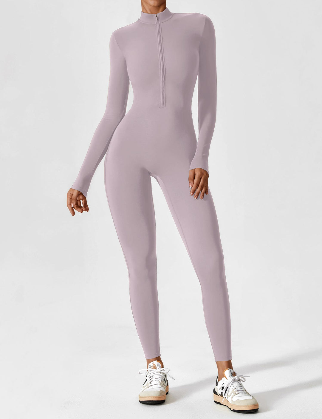 Navy long sleeve zip lounge set, chic and comfortable women's summer fashion