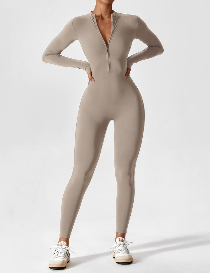 Pink long sleeve zip lounge set, designed for comfort and style in summer