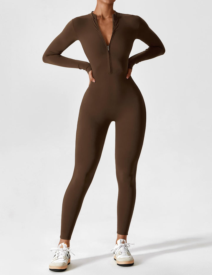 Texture shot of fabric on women's long sleeve zip lounge set, comfortable summer outfit