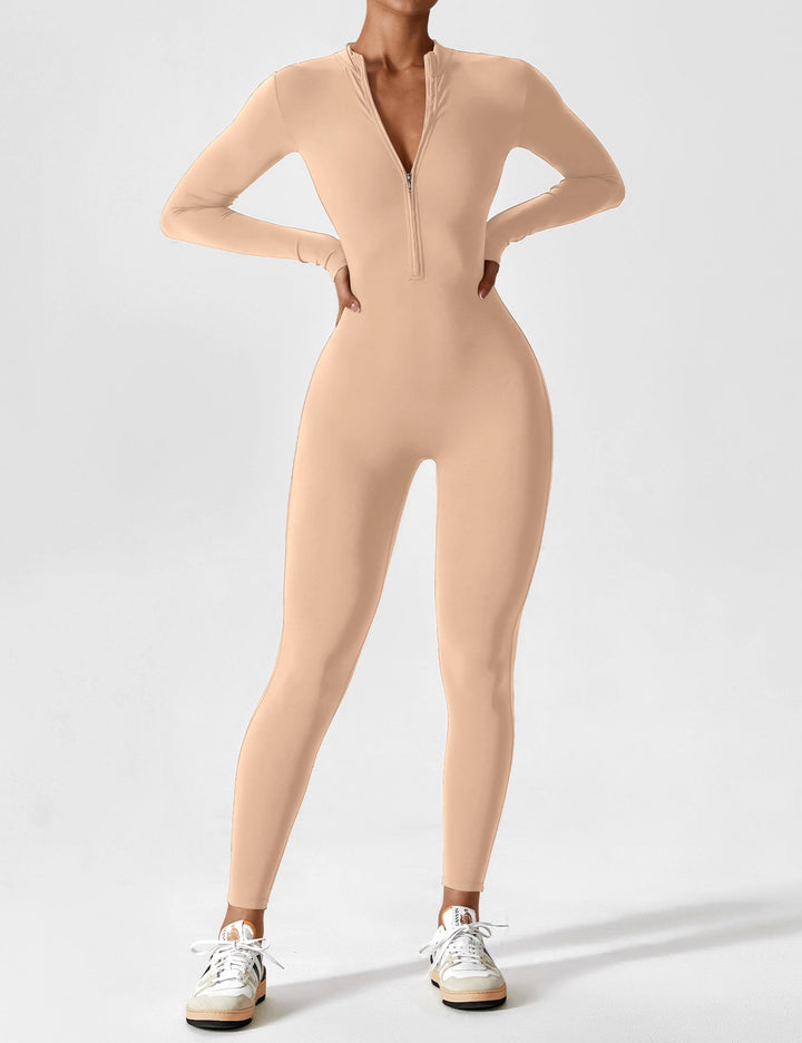 Grey long sleeve zip lounge set, a practical and fashionable women's summer choice