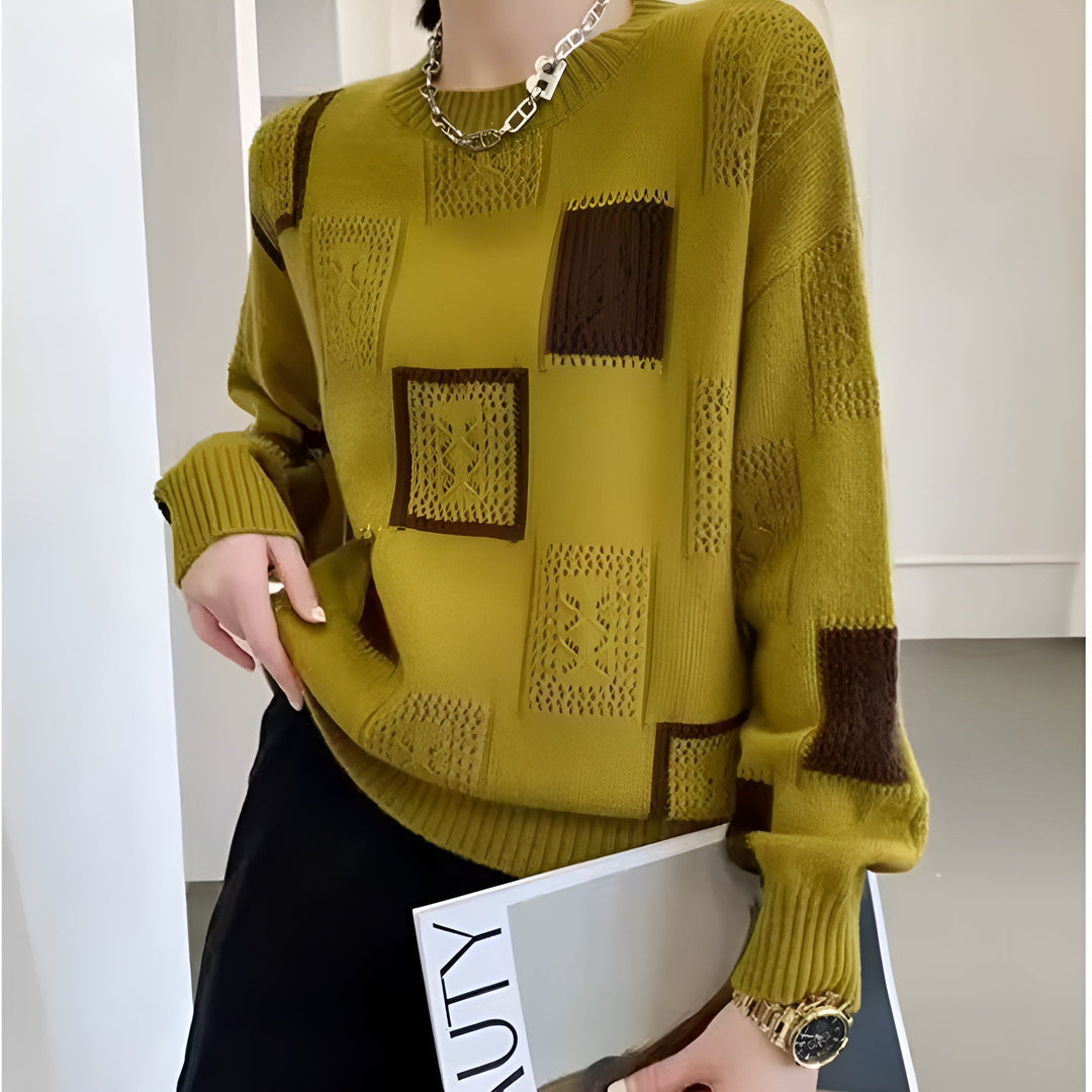 Soft casual women's spring top with a relaxed fit, a versatile and comfortable pullover