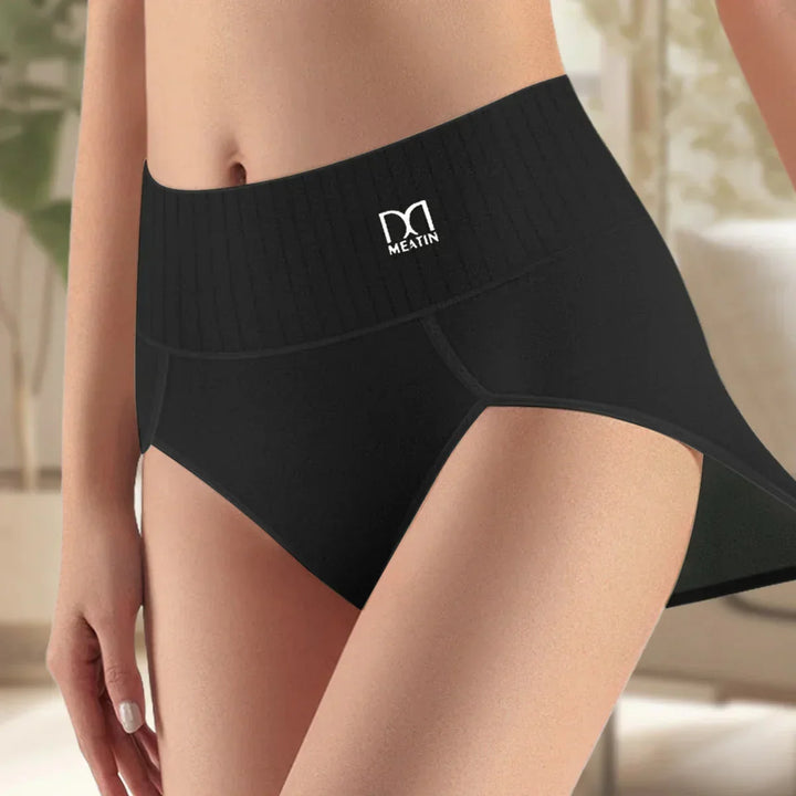 Multipack seamless high-waisted shaping briefs, offering tummy control & invisible comfort for women's intimates.