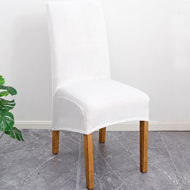 Functional XL velvet dining chair protector, elastic & washable, smart home decor choice.