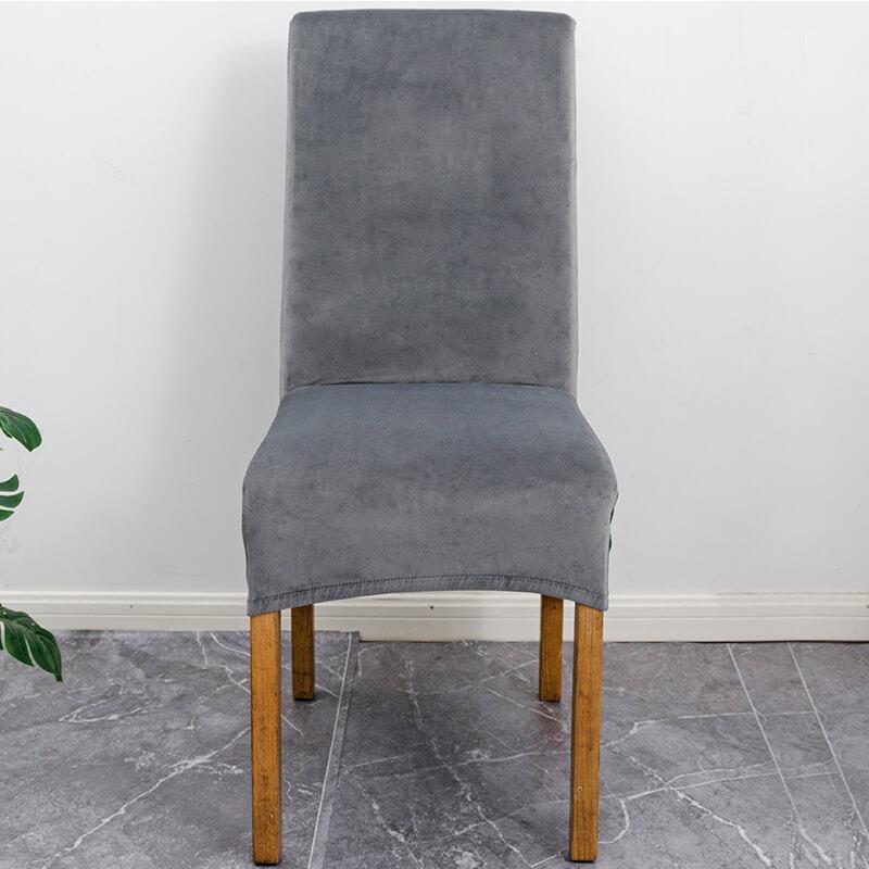 Removable XL stretch velvet chair cover, easy to clean, stylish home decor & chair protector.